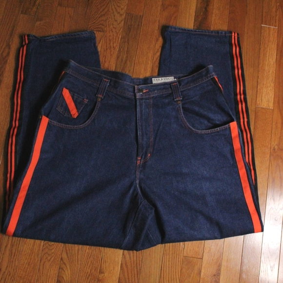 Vintage 9s Parasuco Jeans Blue Neon 